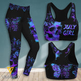 JULY GIRL SKULL TIE DYE SPORT BRA/LEGGING