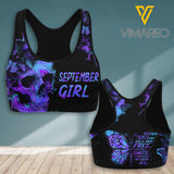 SEPTEMBER GIRL SKULL TIE DYE SPORT BRA/LEGGING