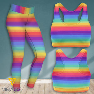 LGBT RAINBOW COLOR SPORT BRA/LEGGING