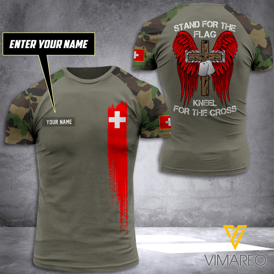 SWITZERLAND ARMY T SHIRT 3D PRINTED