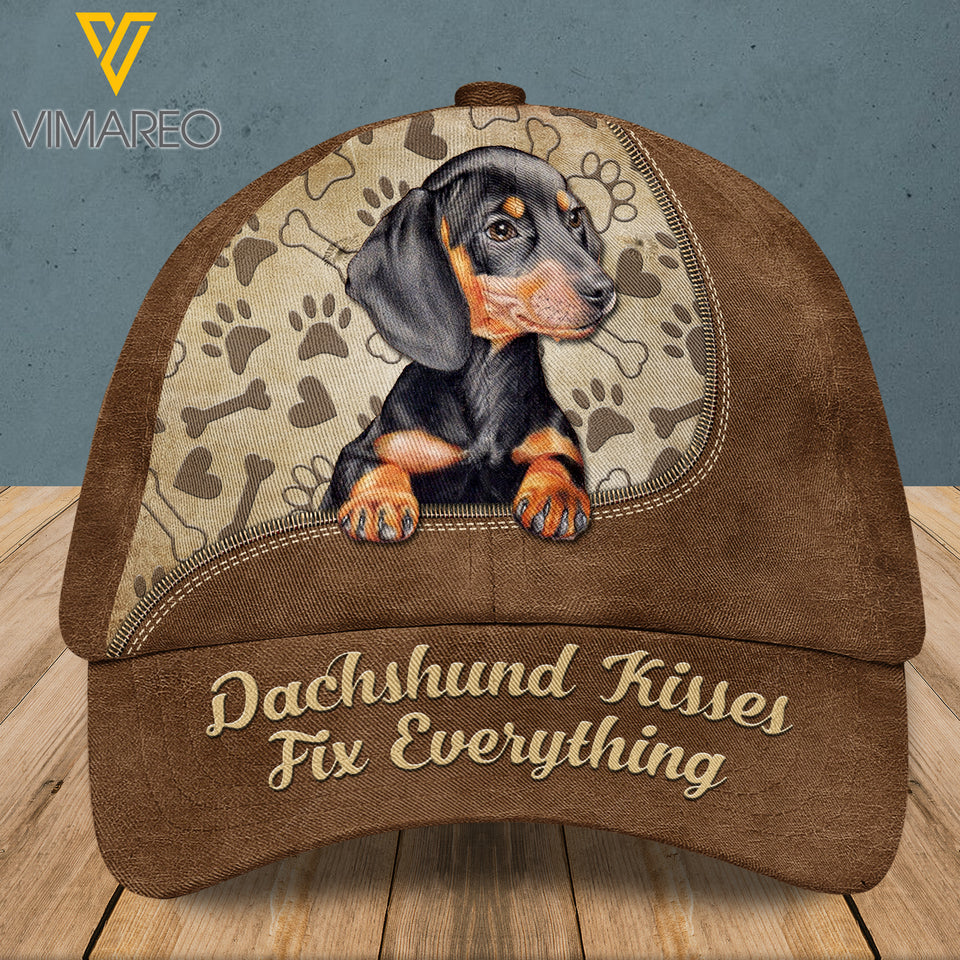 DACHSHUND PEAKED CAP 3D