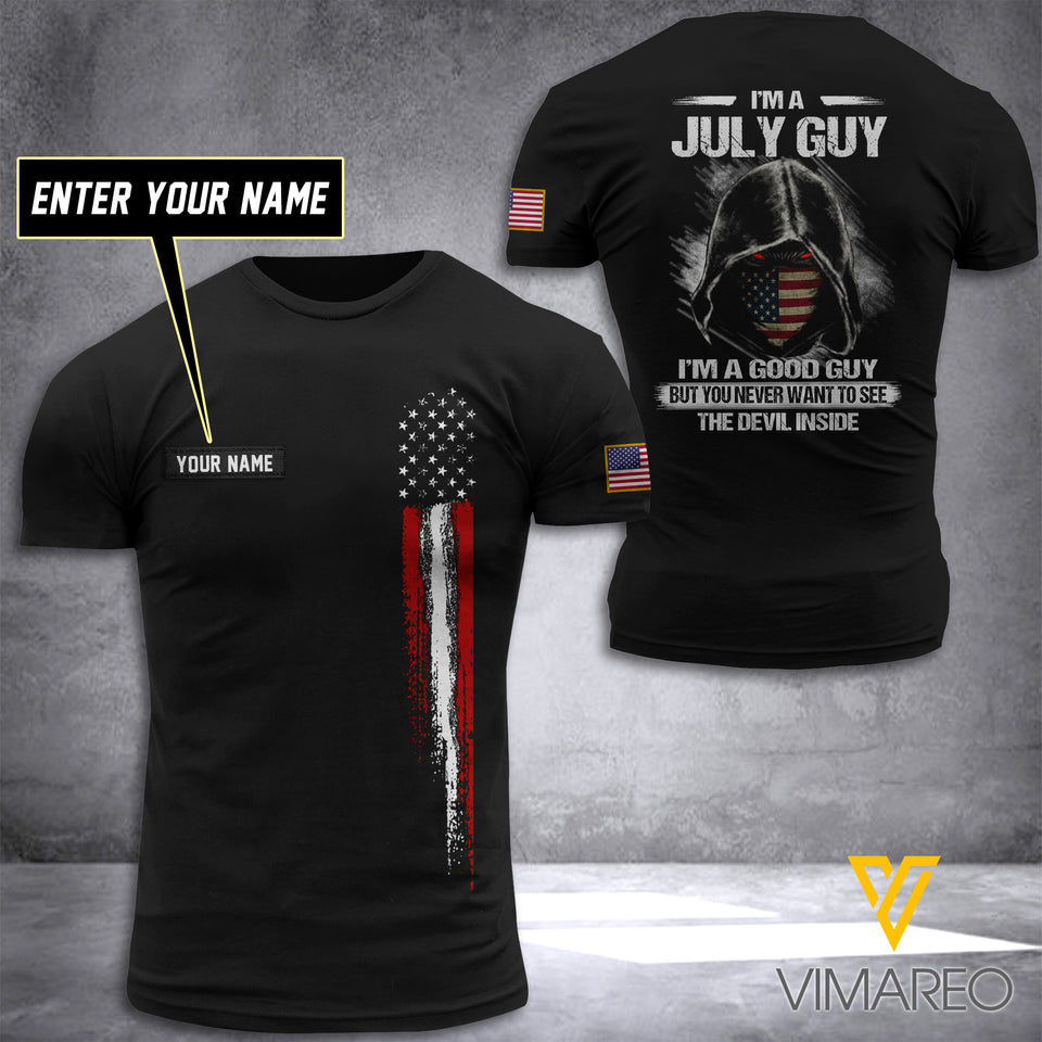 CUSTOMIZED JULY GUY DEVIL INSIDE T SHIRT 3D PRINTED