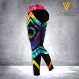 HIKING GIRL SUNFLOWER TIE DYE SPORT BRA/LEGGING