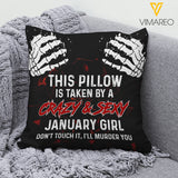 TAKEN BY A CRAZY AND SEXY JANUARY GIRL PILLOW PRINTED TNDT2112