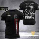 CUSTOMIZED AMERICAN FIREFIGHTER STORM T SHIRT 3D PRINTED