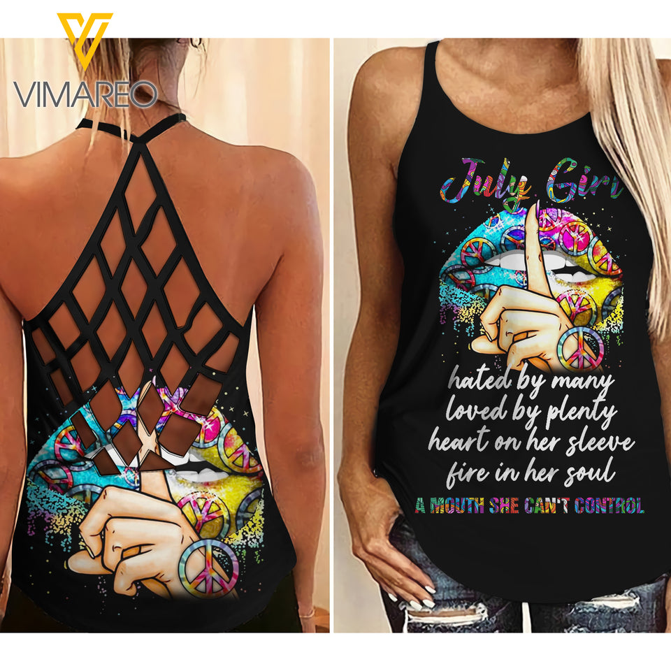 JULY HIPPIE GIRL CRISS-CROSS TANK TOP