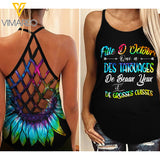 FILLE DE OCTOBRE TIE DYE SUNFLOWER CRISS CROSS TANK FRENCH GIRL