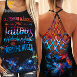 TATOO SEPTEMBER MÄDCHEN CRISS CROSS TANK GERMANY GIRL