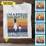 CUSTOMIZED MOTHER AND DAUGHTER WHITE TSHIRT TNDT1706