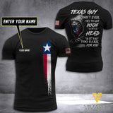 CUSTOMIZED TEXAS GUY INSIDE T SHIRT 3D PRINTED
