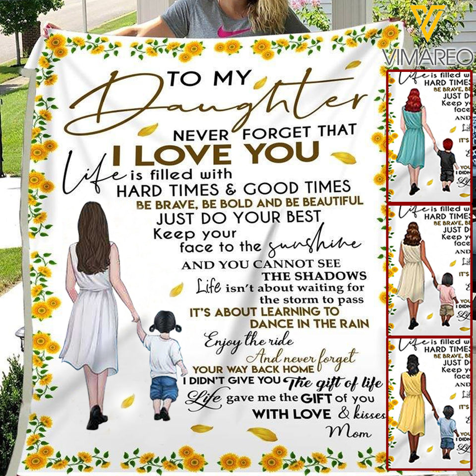 CUSTOMIZED MOTHER AND DAUGHTER LOVE BLANKET TNLN1906