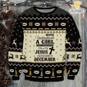 DECEMBER GIRL BLOOD OF JESUS SWEATSHIRT PRINTED TNTQ0410