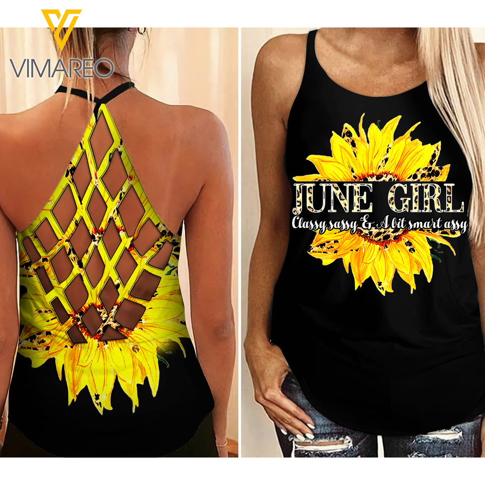 June Girl Criss-Cross Open Back Camisole Tank Top MAR-MD15