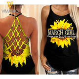 March Girl Criss-Cross Open Back Camisole Tank Top MAR-MD15