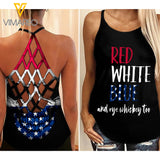 KHMD RYE WHISKEY Criss-Cross THICK THIGHS Tank Top Legging