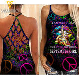 SEPTEMBER Girl Hippie Criss-Cross Open Back Camisole Tank Top 1903NGBD