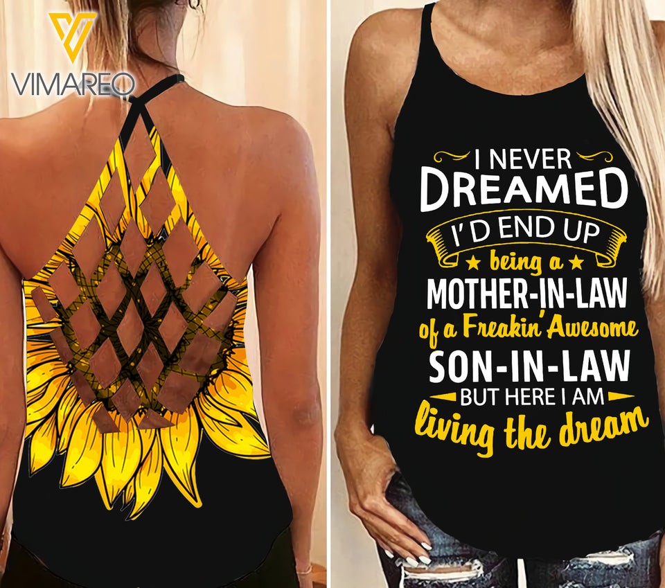 I Never Dreamed Criss-Cross Open Back Camisole Tank Top 0804NGBD