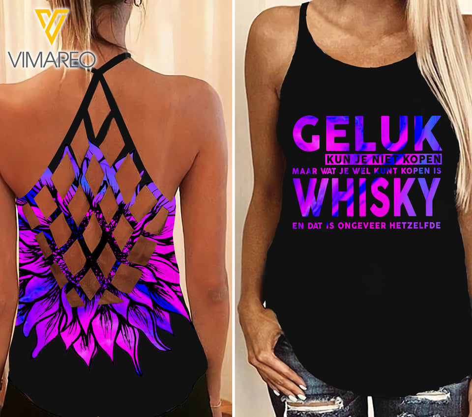 WHISKY CRISS-CROSS TANK TOP