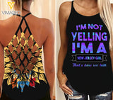 New Jersey GIRL Criss-Cross Open Back Camisole Tank Top tl133