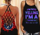 Tennessee GIRL Criss-Cross Open Back Camisole Tank Top tl133