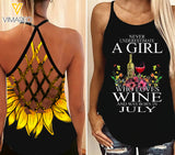 PHN July Girl Criss-Cross Open Back Camisole Tank Top Legging MAR-MQ25