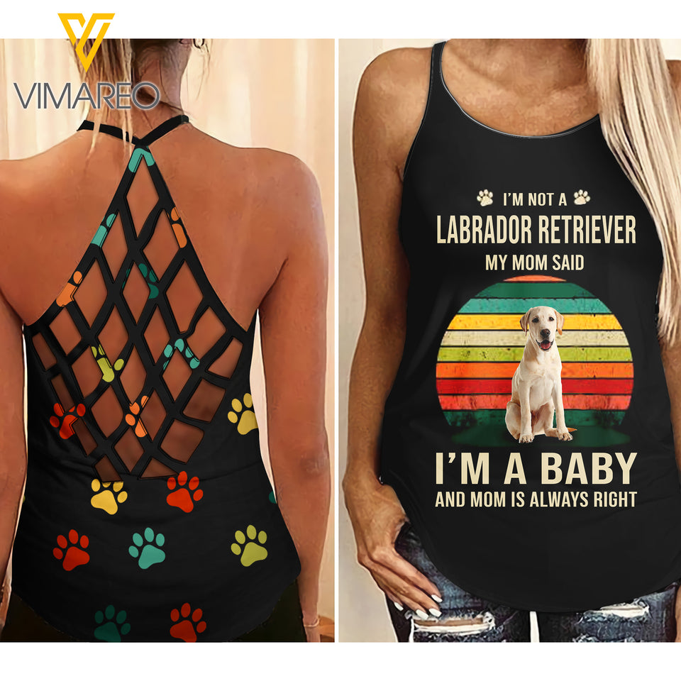 LABRADOR RETRIEVER BABY CRISS-CROSS TANK TOP