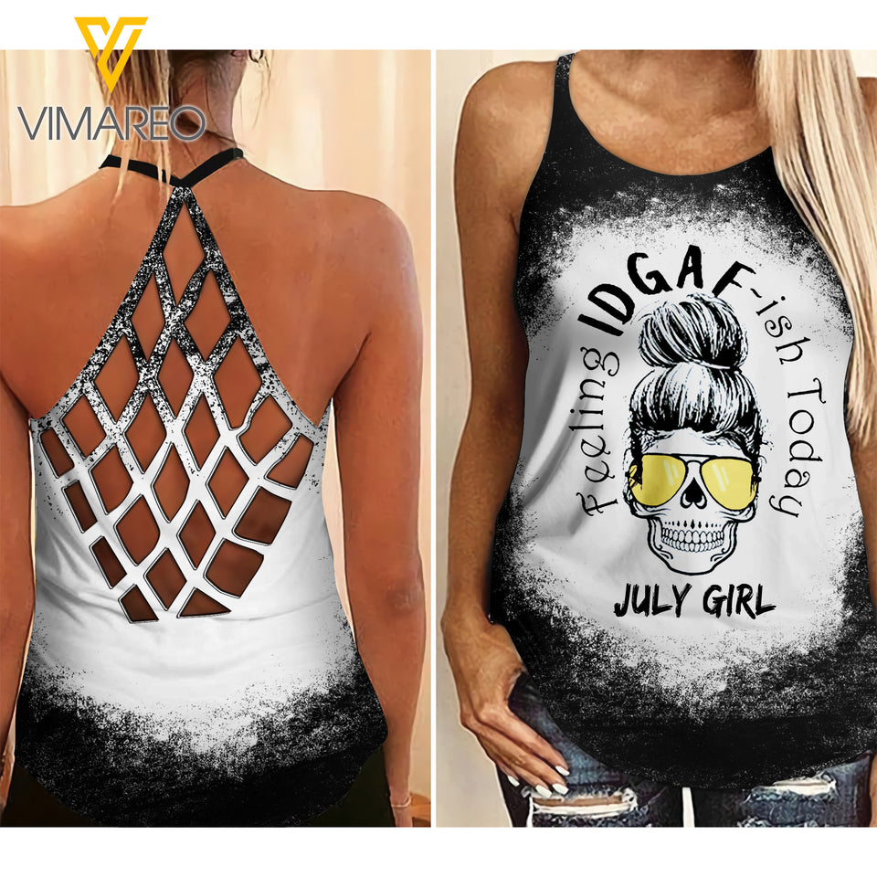 July Girl Feeling Criss-Cross Open Back Camisole Tank Top