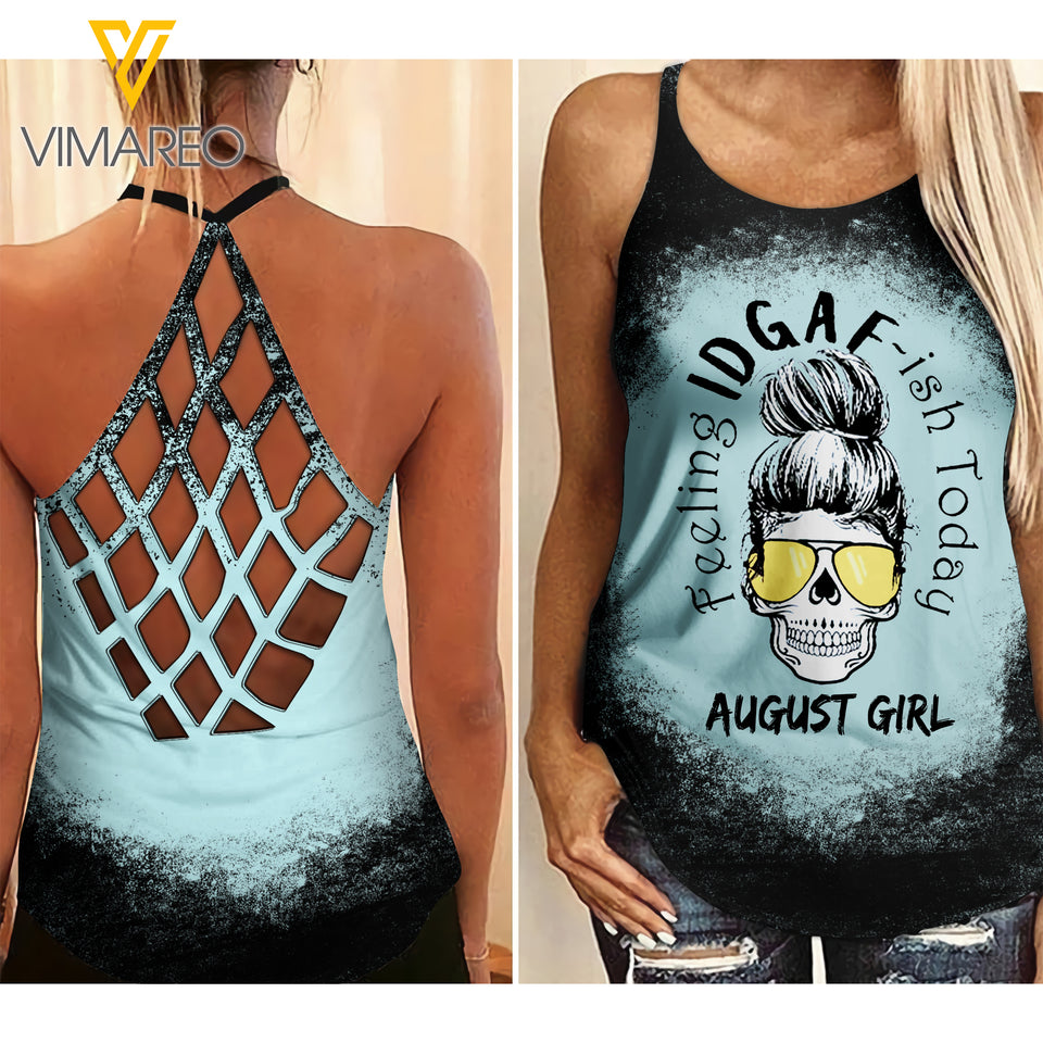 August Girl Feeling Criss-Cross Open Back Camisole Tank Top