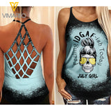 July Girl Feeling Criss-Cross Open Back Camisole Tank Top