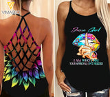 June Girl Criss-Cross Open Back Camisole Tank Top ZD2403