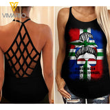 Groningen Criss-Cross Open Back Camisole Tank Top AUG-MD03