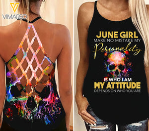 KHMD JUNE GIRL Criss-Cross Tank Top