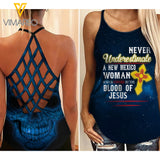 PHN New Mexico Girl Criss-Cross Open Back Camisole Tank Top Legging MAR-MD30