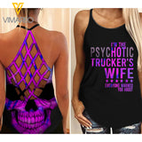 HOT TRUCKER WIFE  CRISS-CROSS TANK TOP