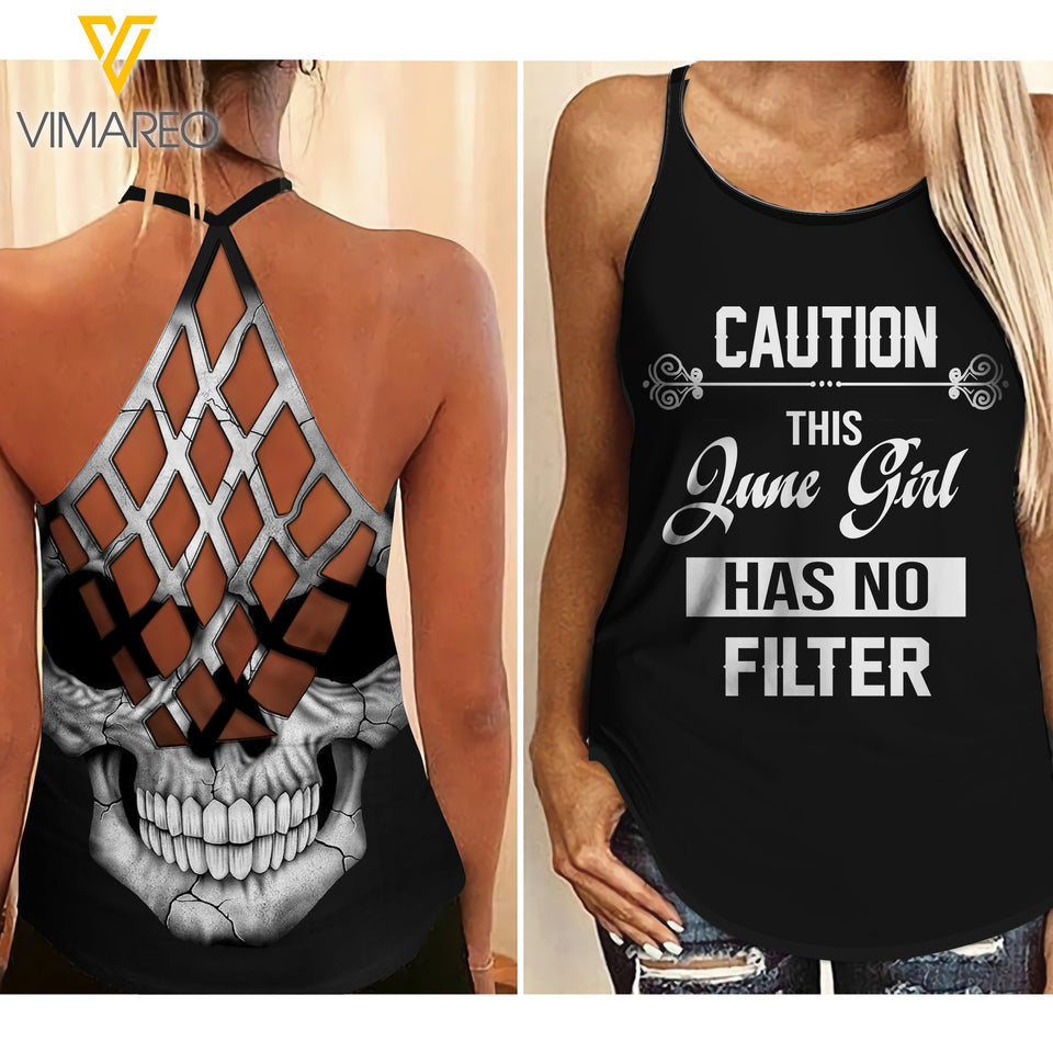 June Girl Criss-Cross Open Back Camisole Tank Top FLT