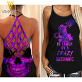 taken by mechanic Criss-Cross Open Back Camisole Tank Top WTPP TIE DYE