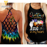 SEWING Criss-Cross Open Back Camisole Tank Top JESUS