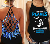 Jump out of planes Criss-Cross Open Back Camisole Tank Top 3 style ZA1503