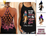 CUSTOMIZED HORSE GIRL CRISS CROSS TANK 0708TNMD