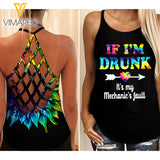 Mechanic's fault Criss-Cross Open Back Camisole Tank Top