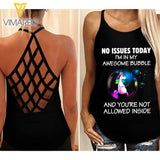 UNICORN Girl Criss-Cross Open Back Camisole Tank Top 1406D