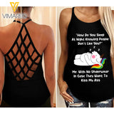 UNICORN Girl Criss-Cross Open Back Camisole Tank Top 1406D