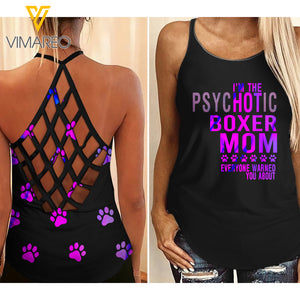 HOT BOXER MOM CRISS-CROSS TANK TOP