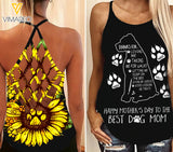 PHN Personalized Pitbull Dog Criss-Cross Open Back Camisole Tank Top APR-MD10