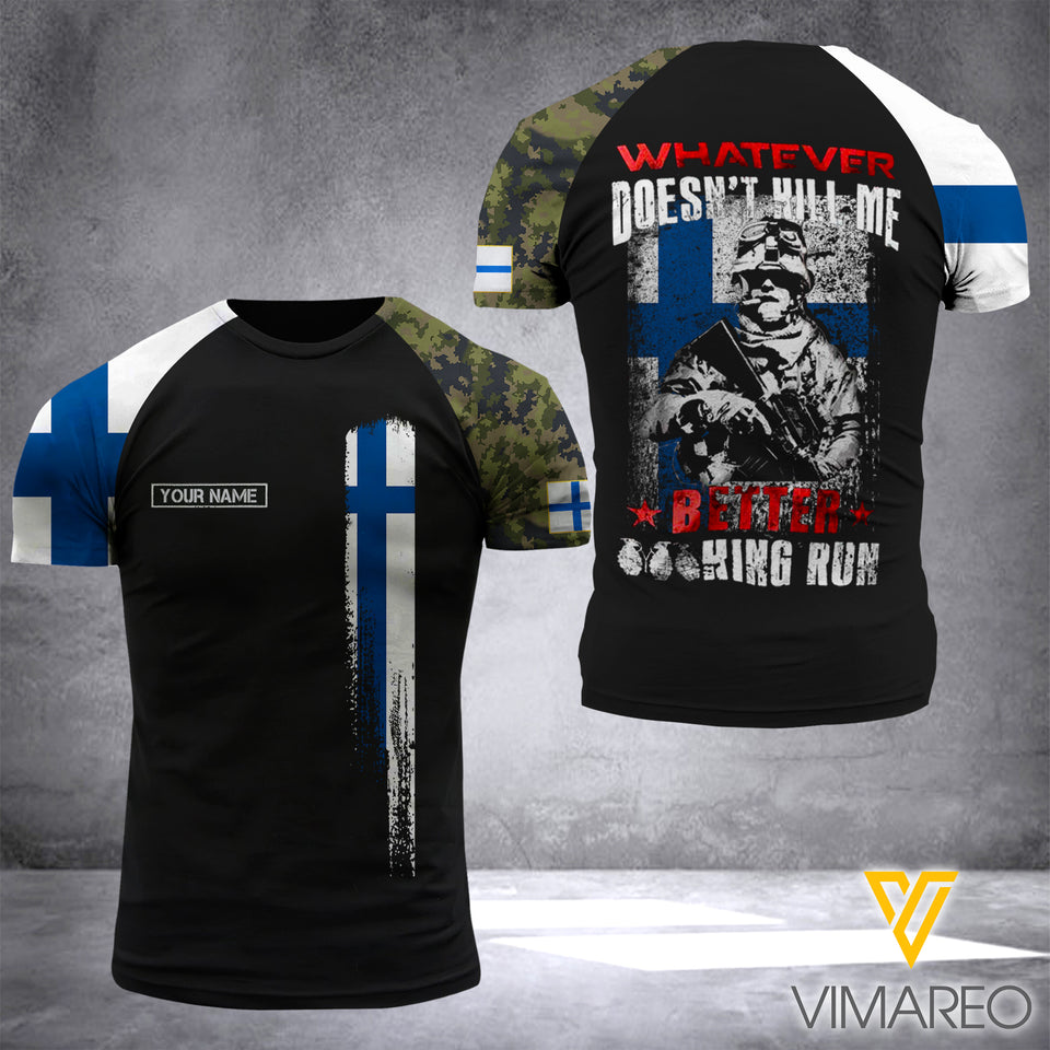 Customized Finland Soldier 3D Printed Combat Shirt EZD150621