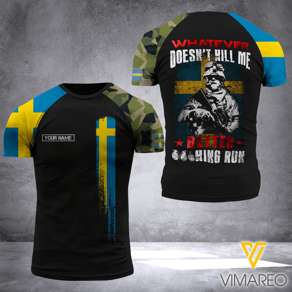 Customized Swedish Soldier 3D Printed Combat Shirt EZD140621