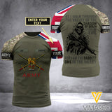 Customized British soldier 3D Printed Combat Shirt EZD1604