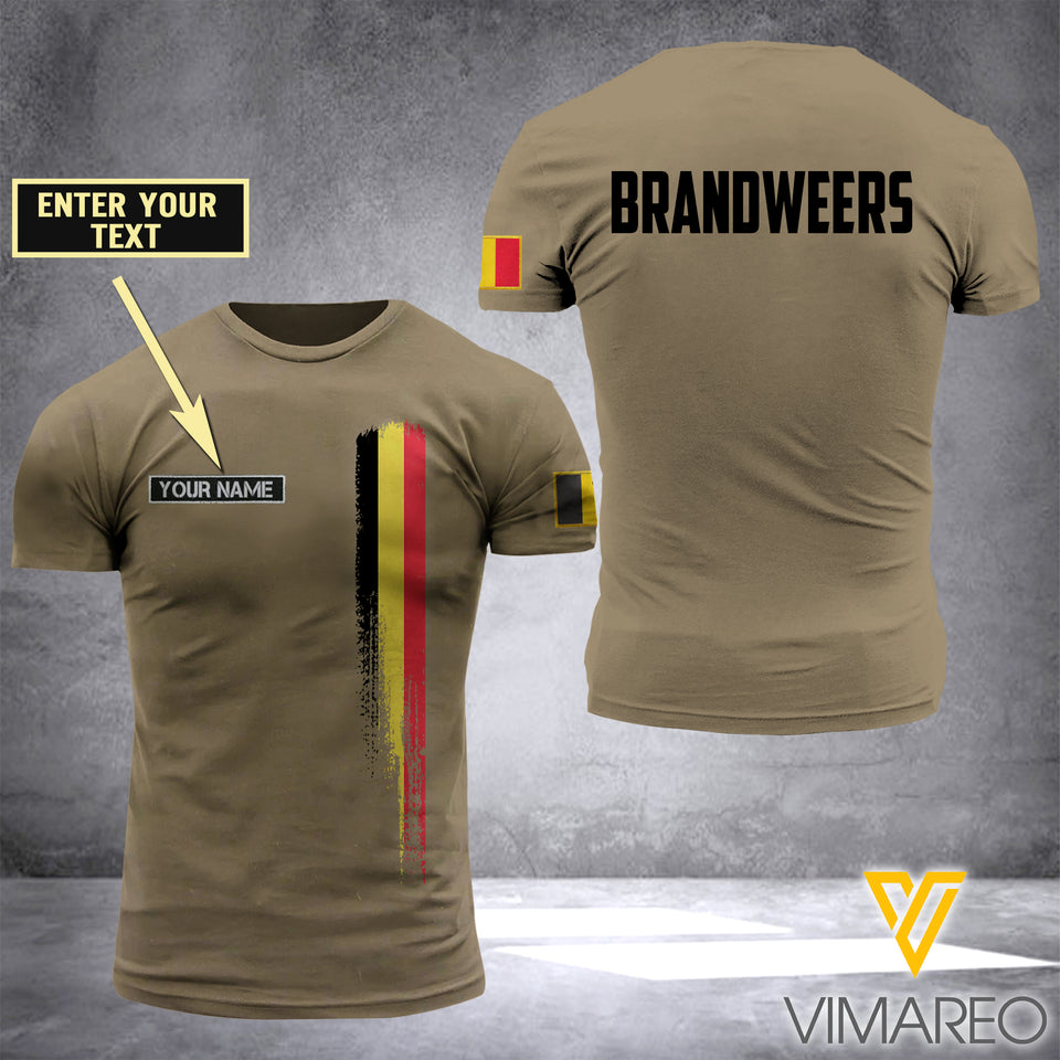 Belgium Firefighter Customized 3D Printed Shirt ATR