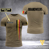 Belgium Firefighter Customized 3D Printed Shirt ATR