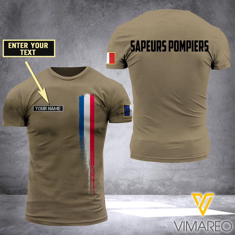 France Firefighter Customized 3D Printed Shirt ATR